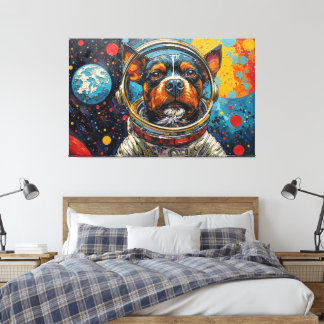 DOGS IN SPACE-15 CANVAS PRINT