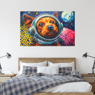 DOGS IN SPACE-16 CANVAS PRINT