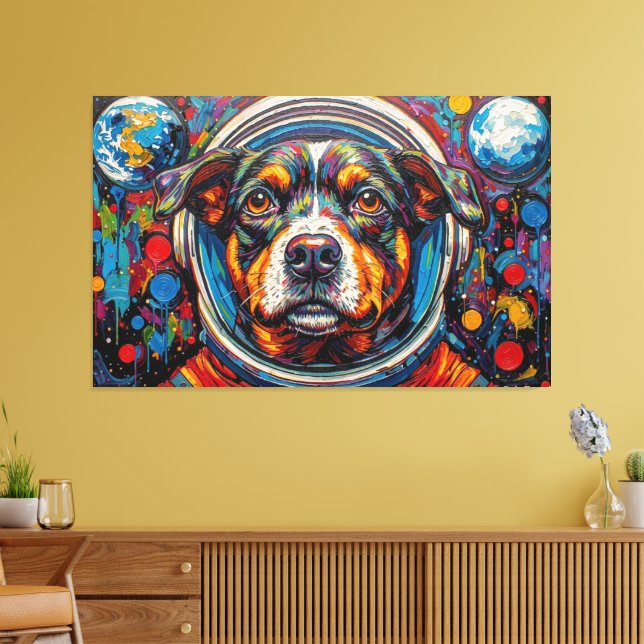 DOGS IN SPACE-8 CANVAS PRINT (Insitu(LivingRoom))