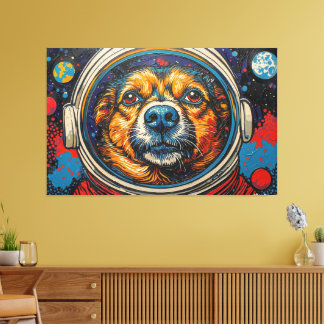 DOGS IN SPACE CANVAS PRINT