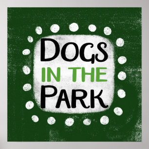 Dogs In The Park Poster Wall Art
