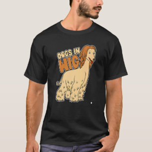 Dogs In Wig Wig Fake Hair T-Shirt