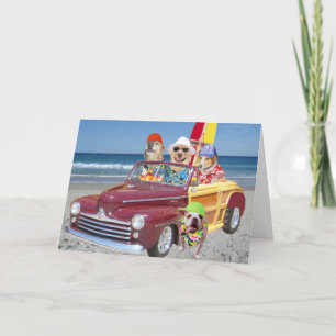 Dogs/Labs on the Beach Card