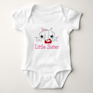 Dogs Little Sister Baby Bodysuit