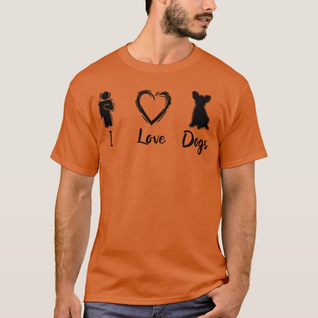 Dogs Love funny T-Shirt (Front)