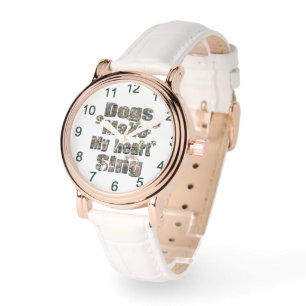 Dogs Make My Heart Sing Picture Logo, Watch