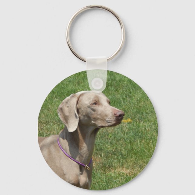 Dogs make our lives whole - Weimaraner Key Ring (Front)