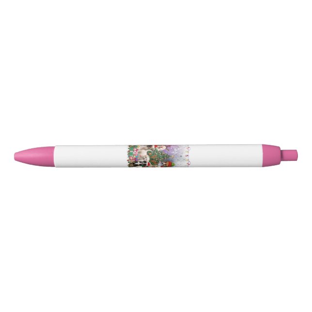 Dogs Merry Christmas Light Black Ink Pen (Front)