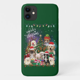 Dogs Merry Christmas Light Case-Mate iPhone Case