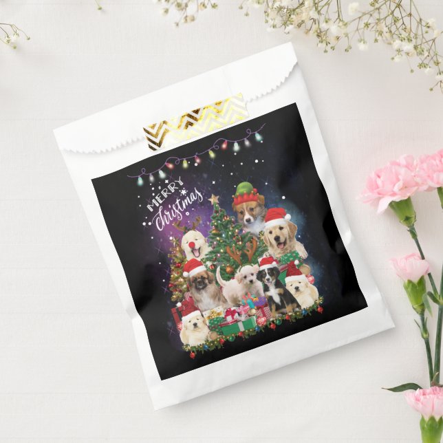 Dogs Merry Christmas Light Favour Bags (Sealed)