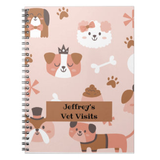 Dog's Notebook Personalised or for Vet Visits