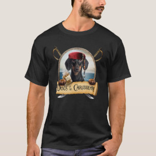 Dogs Of The Caribbean Cute Black Short Hair Dachs T-Shirt
