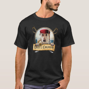 Dogs Of The Caribbean Cute Yellow Labrador Pirate T-Shirt