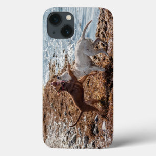 Dogs on beach iPhone 13 case