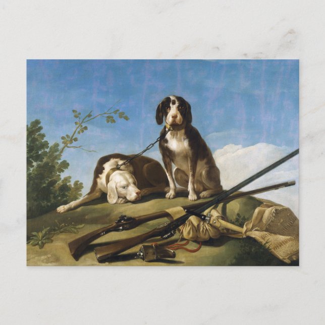 Dogs on leash Francisco José de Goya masterpiece Postcard (Front)