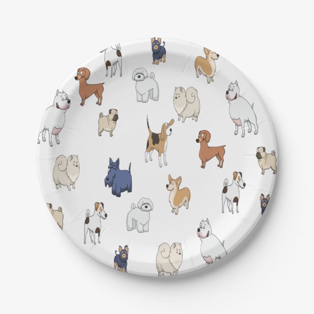 Dogs Paper Plate (Front)