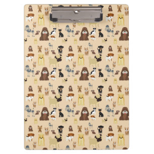 dogs pattern. clipboard