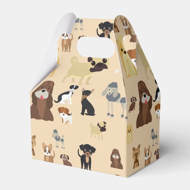 dogs pattern favour box (Front Side)