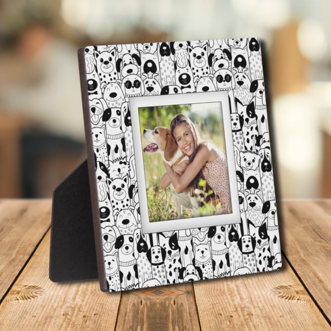 Dogs Pattern Frameless Photo Easel Back Plaque (Dogs Pattern Frameless Photo Easel Back Plaque)