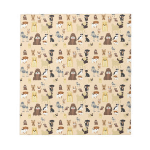 dogs pattern. notepad