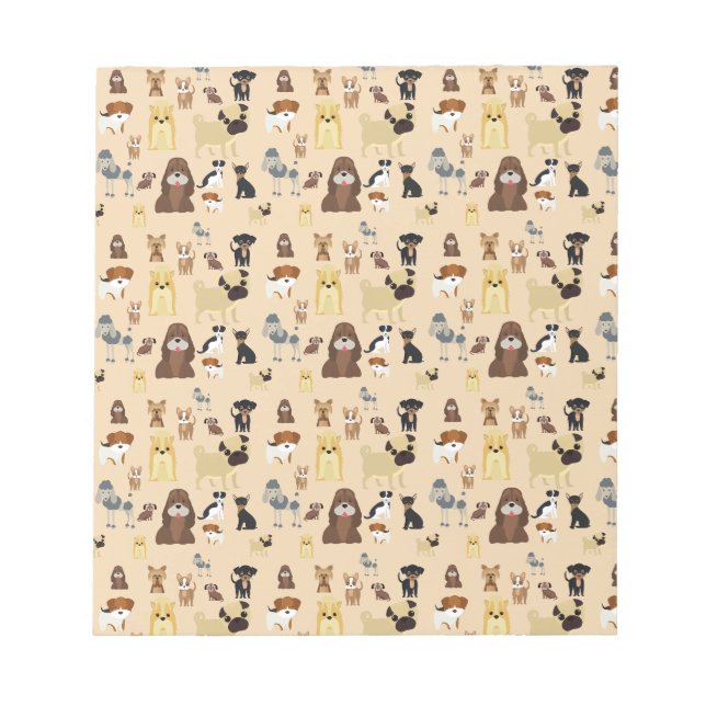 dogs pattern. notepad (Front)