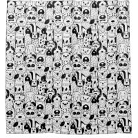 Dogs Pattern Shower Curtain