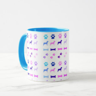 Dogs, Paw Prints and Dog Bones Coffee Mug
