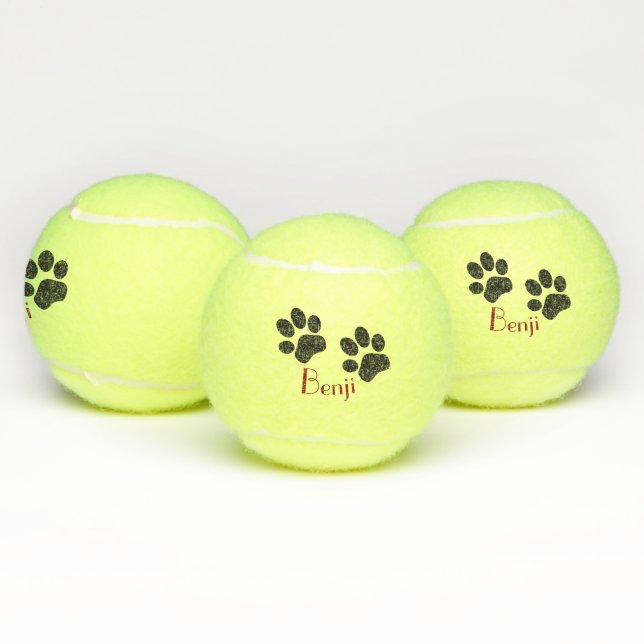 Dogs Paw Prints custom tennis balls (Multi)