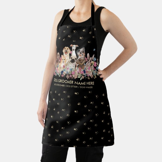 Dogs Paws Heart Pet Salon Veterinary Hospital Apron (Insitu)