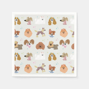 Dogs Pets Kids Birthday Party Napkin
