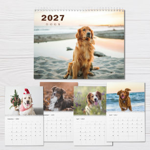 Dogs Photo Collage Modern 2027 Calendar