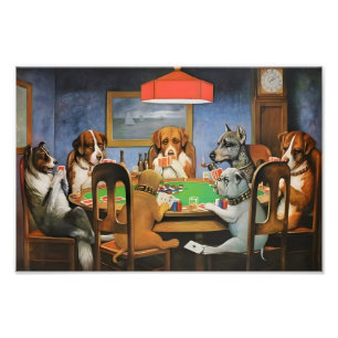 Dogs Playing Poker by Cassius Marcellus Coolidge's Photo Print