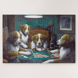 Dogs Playing Poker Cassius Marcellus Coolidge 1894 Jigsaw Puzzle
