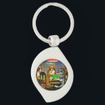 Dogs Playing Poker Key Ring<br><div class="desc">Dogs playing poker,  famous painting by C.M. Coolidge,  1903.</div>
