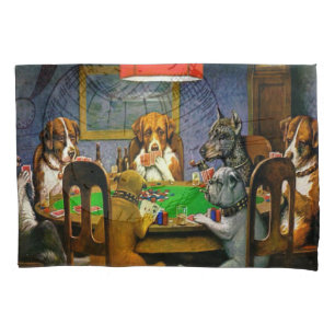 Dogs Playing Poker Pillowcase