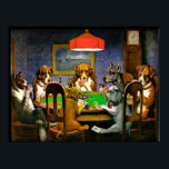Dogs Playing Poker Poster<br><div class="desc">Dogs playing poker,  famous painting by C.M. Coolidge,  1903.</div>
