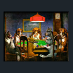 Dogs Playing Poker Poster<br><div class="desc">Dogs playing poker,  famous painting by C.M. Coolidge,  1903.</div>