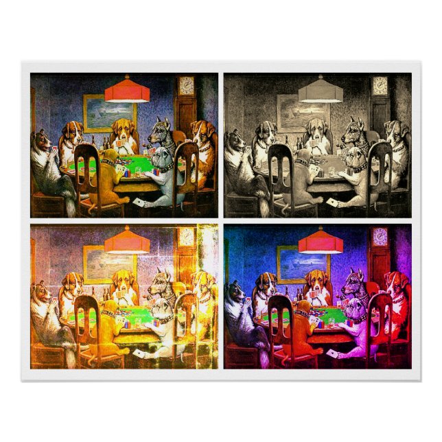 Dogs Playing Poker Poster (Front)