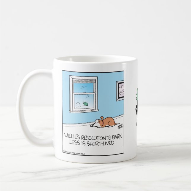 Dog's resolution to bark less is short-lived coffee mug (Left)