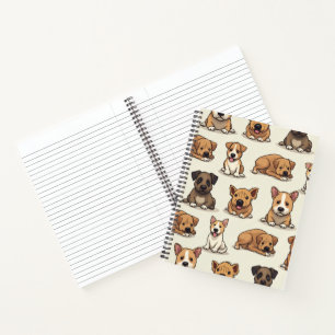 dogs resting notebook