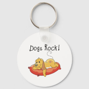 Dogs Rock Tshirts and Gifts Key Ring