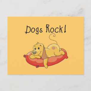 Dogs Rock Tshirts and Gifts Postcard
