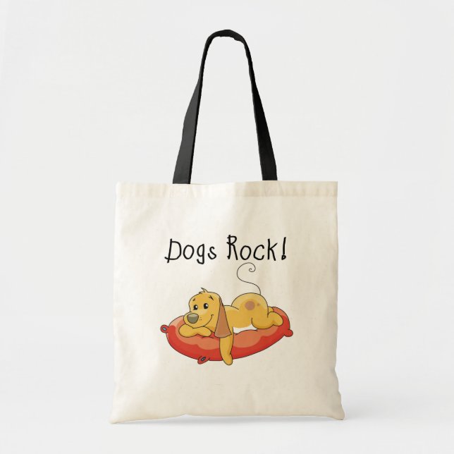 Dogs Rock Tshirts and Gifts Tote Bag (Front)