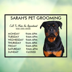 Dogs Rottweiler Pet Grooming Hours Business