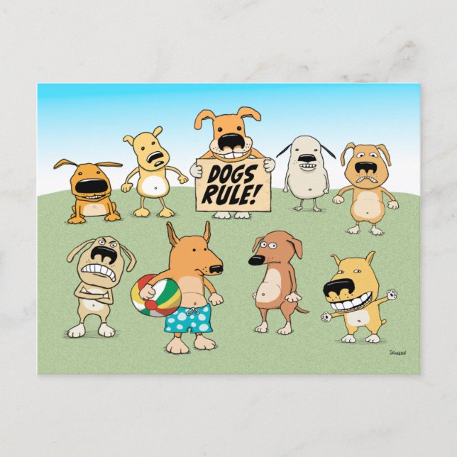 Dogs Rule postcard (Front)