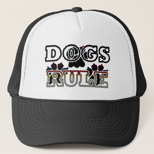 DOGS RULE TRUCKER HAT (Front)