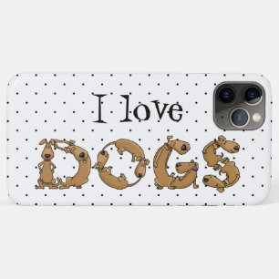 DOGS Spelled in Cute Funny Dog Letters Case-Mate iPhone Case