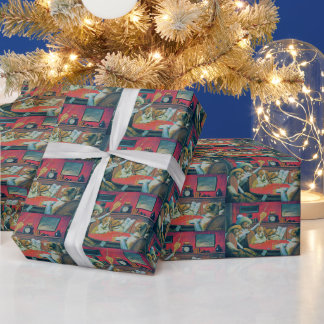 Dogs The Morning After Poker Night Funny Wrapping Paper