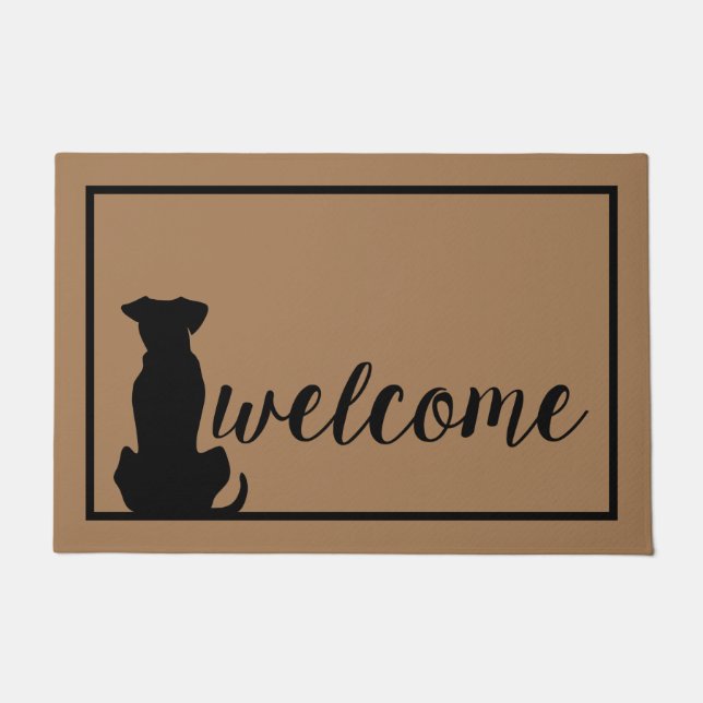 Dog's Welcome (Custom Colours) Doormat (Front)