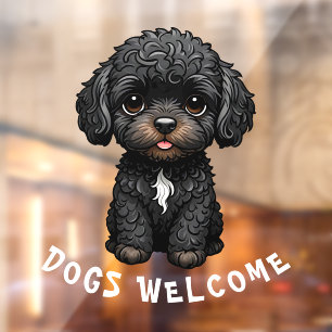 Dogs Welcome Window Cling